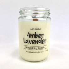 Load image into Gallery viewer, Amber Lavender Soy Wax Candle
