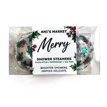 Load image into Gallery viewer, Merry Shower Steamers – 2 Count Gift Box
