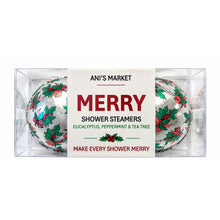 Load image into Gallery viewer, Merry Shower Steamers – 2 Count Gift Box

