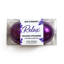 Load image into Gallery viewer, Relax Shower Steamers – 2 Count Gift Box
