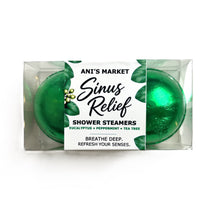 Load image into Gallery viewer, Sinus Relief Shower Steamers – 2 Count Gift Box
