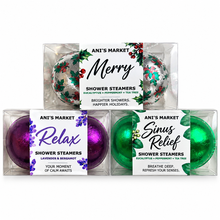 Load image into Gallery viewer, Sinus Relief Shower Steamers – 2 Count Gift Box
